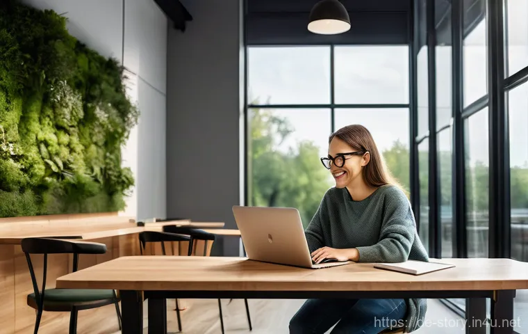 스토리텔러의 워라밸 유지 방법 - **Analog Oasis and Digital Detox:** A vibrant scene depicting a young German woman, dressed in a sty...