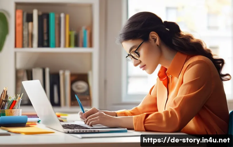 스토리텔러 직무 만족도 조사 - **Prompt 1: The Passionate & Versatile Storyteller at Work**
    "A young, female storyteller, with ...