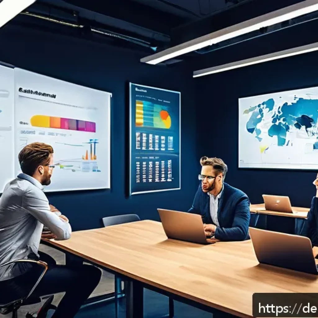 스토리텔러를 위한 마케팅 전략 - A vibrant marketing office scene showing a diverse team of professionals brainstorming emotional sto...